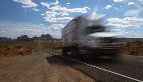 Wagons through Monument Valley